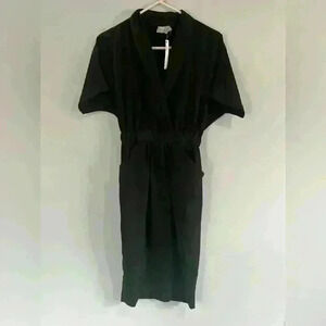 ASOS wrap neck cinched waist dress with pockets. Size 4